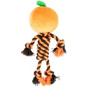 Orange & Black Pumpkin Rope Dog Toy