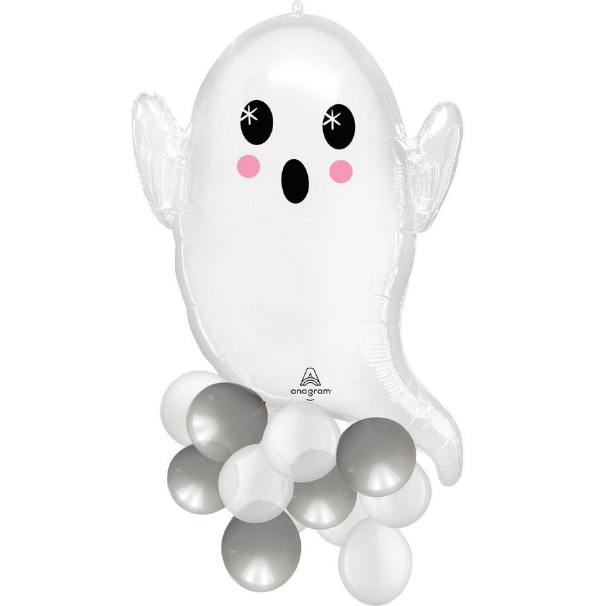 Floating Ghost Halloween Cluster Balloon, 24in x 40in
