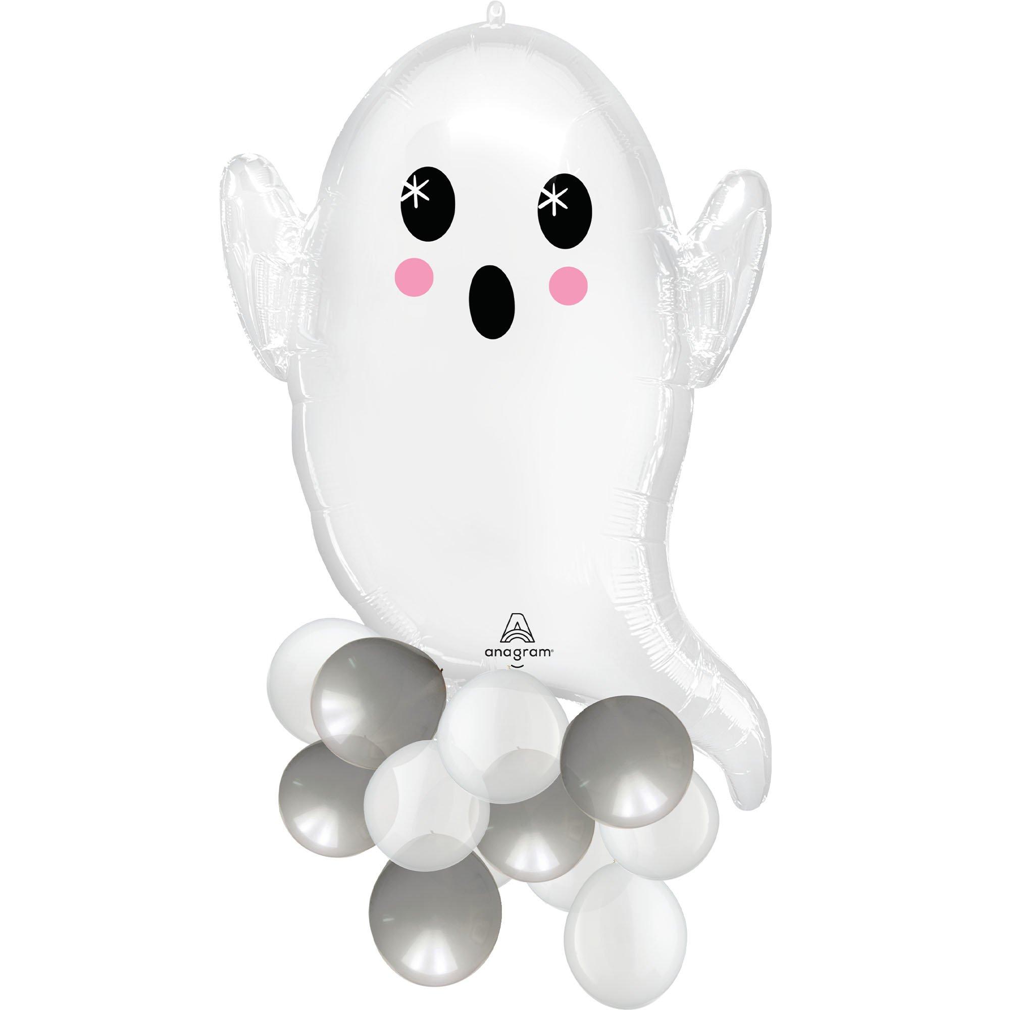 Floating Ghost Halloween Cluster Balloon, 24in x 40in | Party City