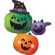 Friendly Halloween Jack-o’-Lantern Trio Foil Cluster Balloon, 29in x 33in