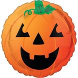 Friendly Halloween Jack-o’-Lantern Round Foil Balloon, 17in
