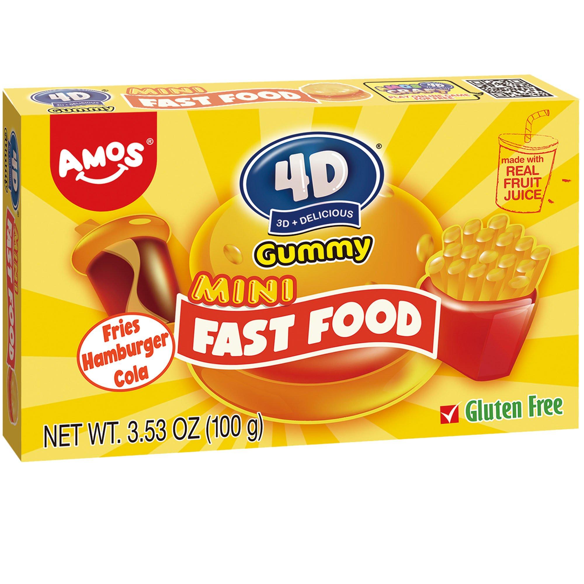 Amos 4D Gummy Fast Food Meal, 3.53oz Party City