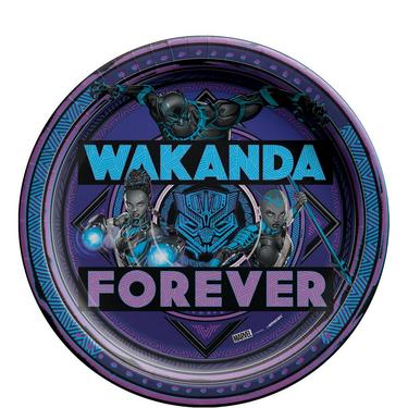 Black Panther Wakanda Forever Paper Lunch Plates, 9in, 8ct