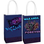 Black Panther Wakanda Forever Paper Favor Bags, 5.25in x 8.25in, 8ct