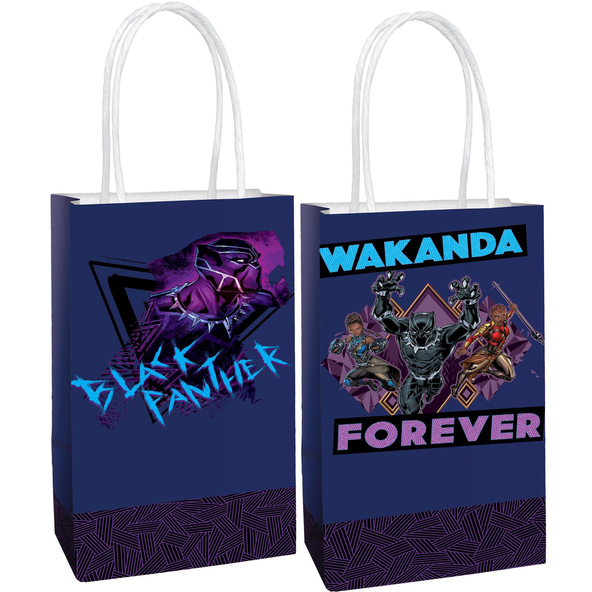 Black Panther 'Wakanda Forever' Kraft Paper Favor Bags (8ct)