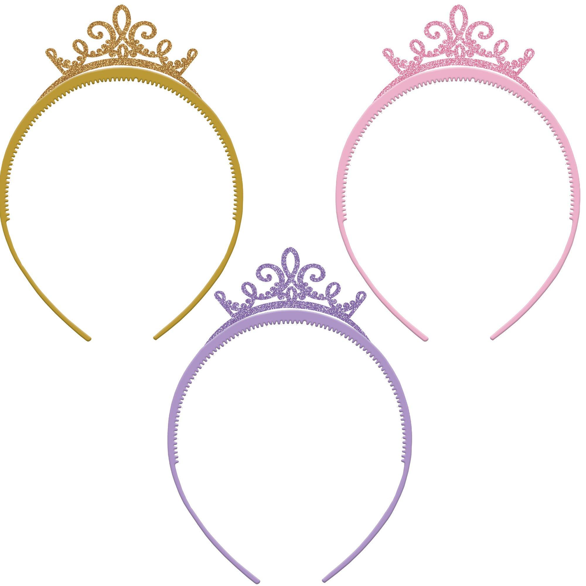 Disney Princess Plastic Tiaras, 6pc