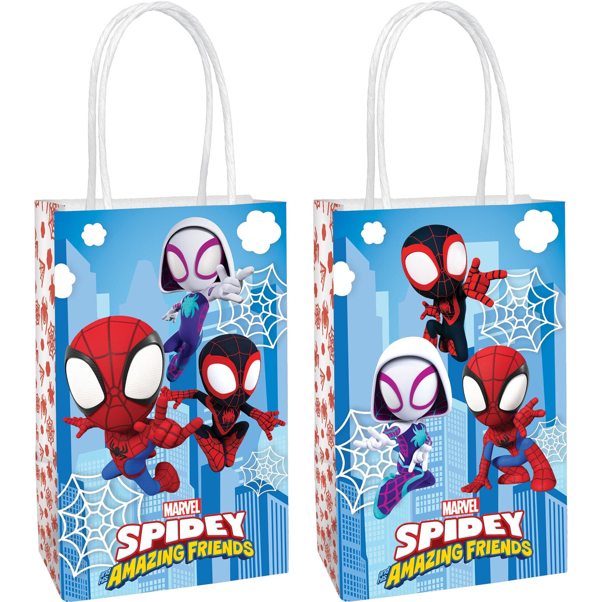 Spidey u0026 His Amazing Friends Paper Favor Bags, 5.25in x 8.25in, 8ct | Party  City