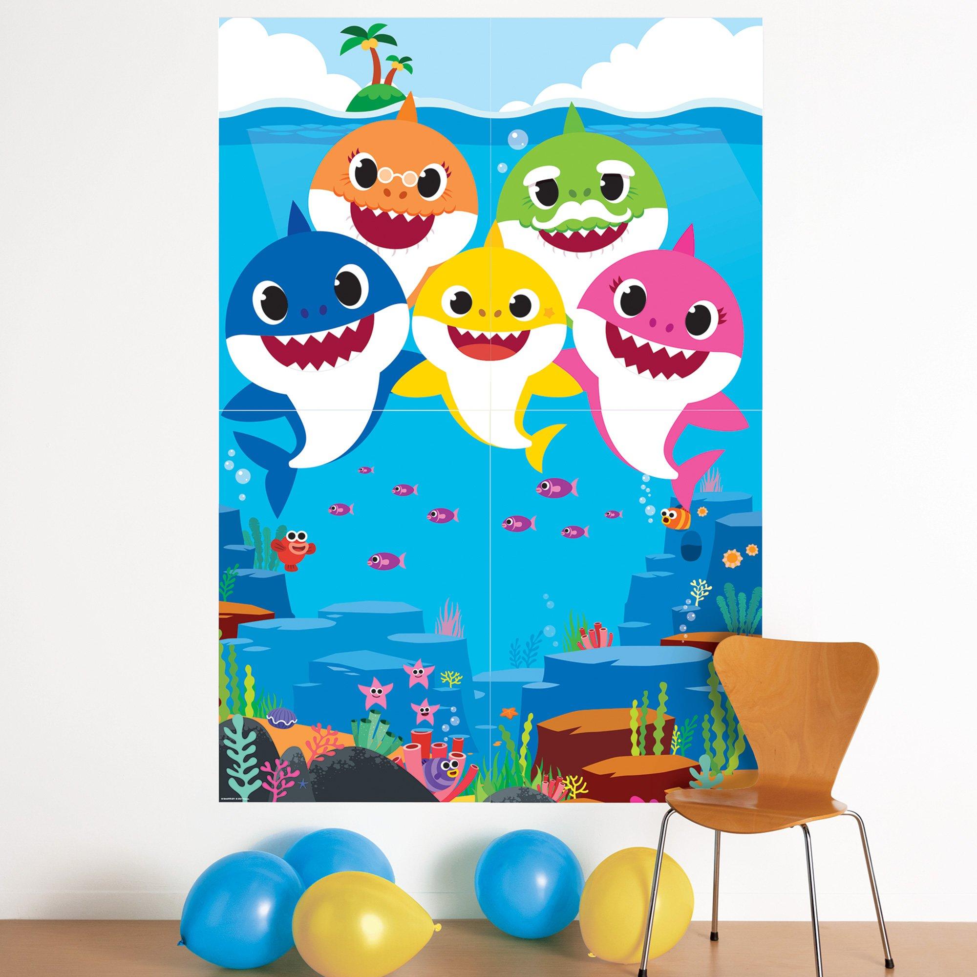 BABY SHARK BALLOON STICKERS