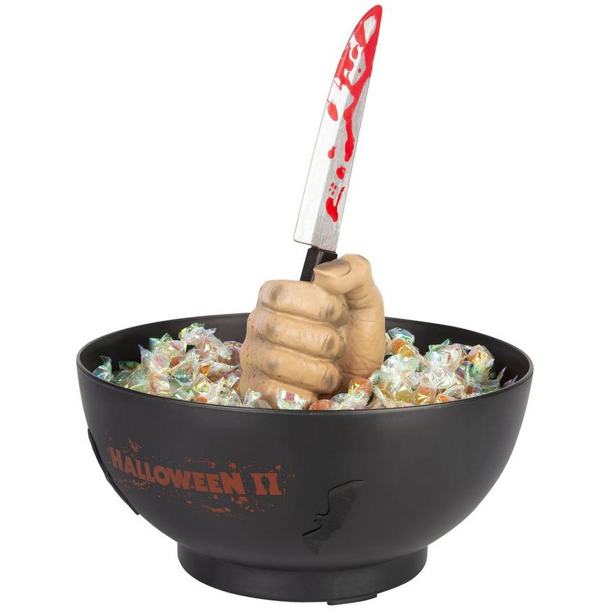 Animated Michael Myers' Knife-Wielding Hand Candy Bowl, 9in, 16oz - Halloween