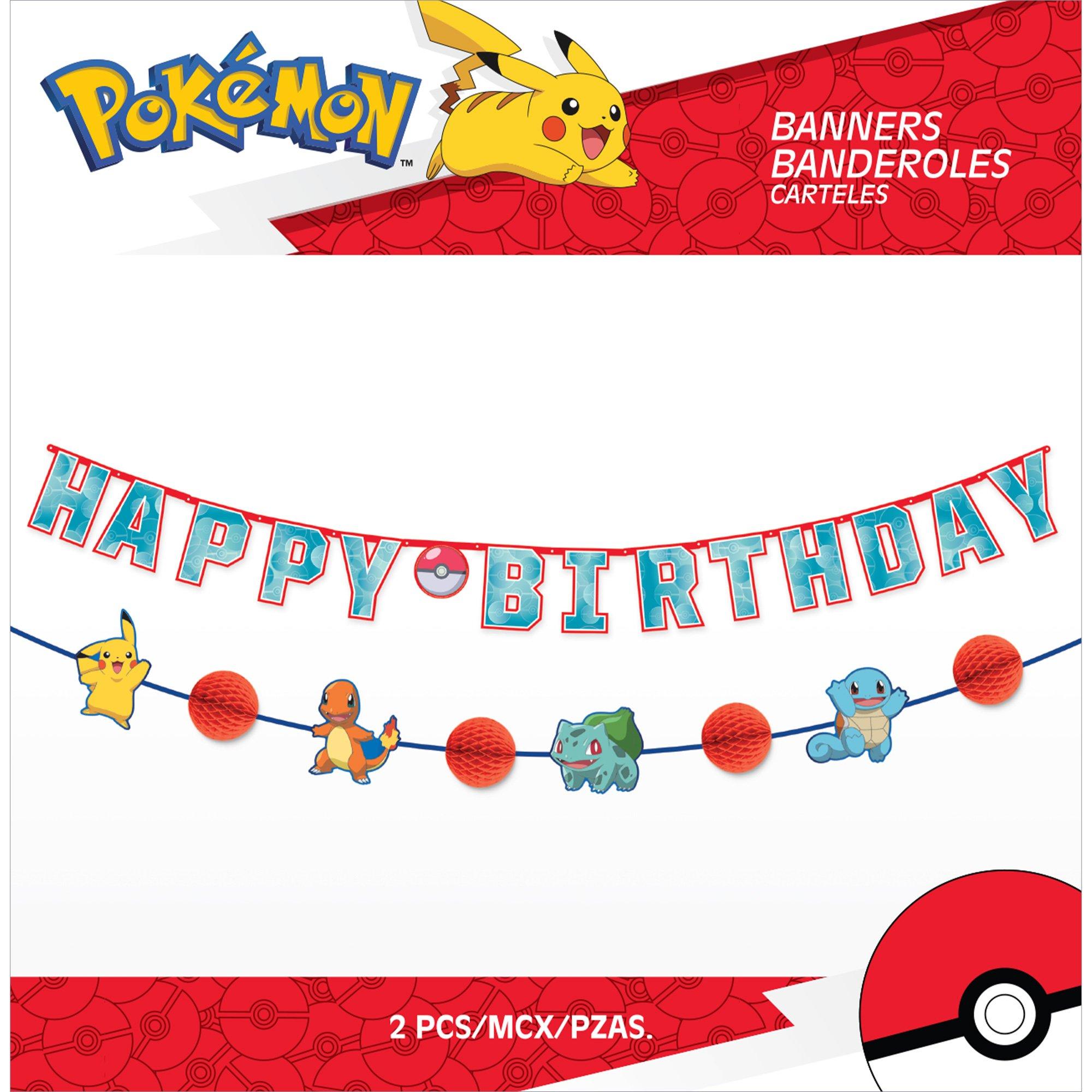 Pokémon Birthday Cardstock Letter Banners, 2ct