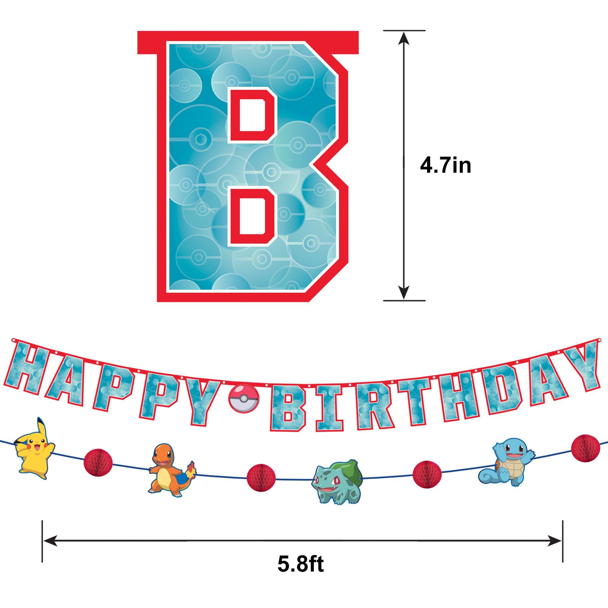 Pokémon Birthday Cardstock Letter Banners, 2ct