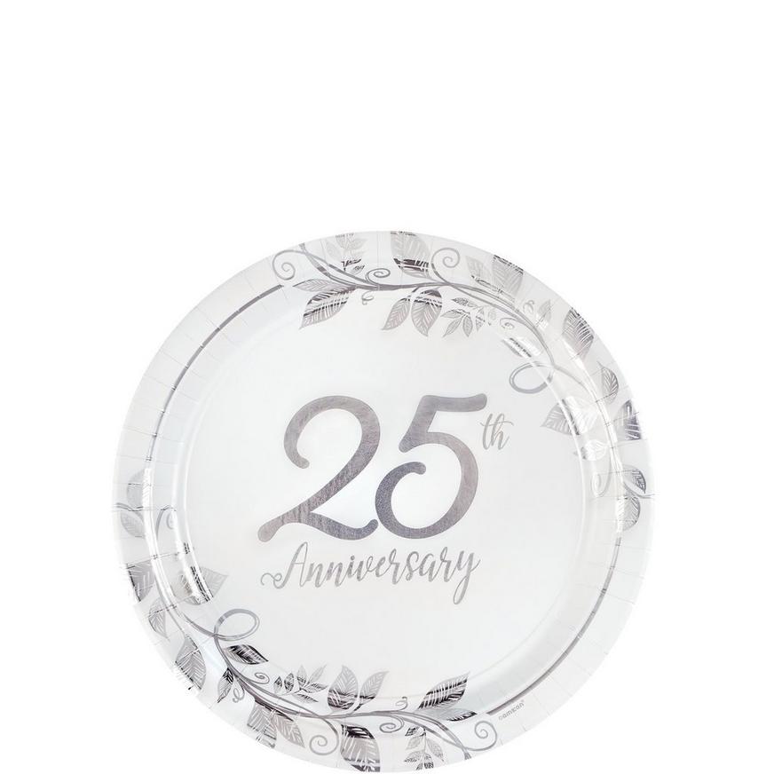 Silver 25th Anniversary Tableware Kit for 16 Guests