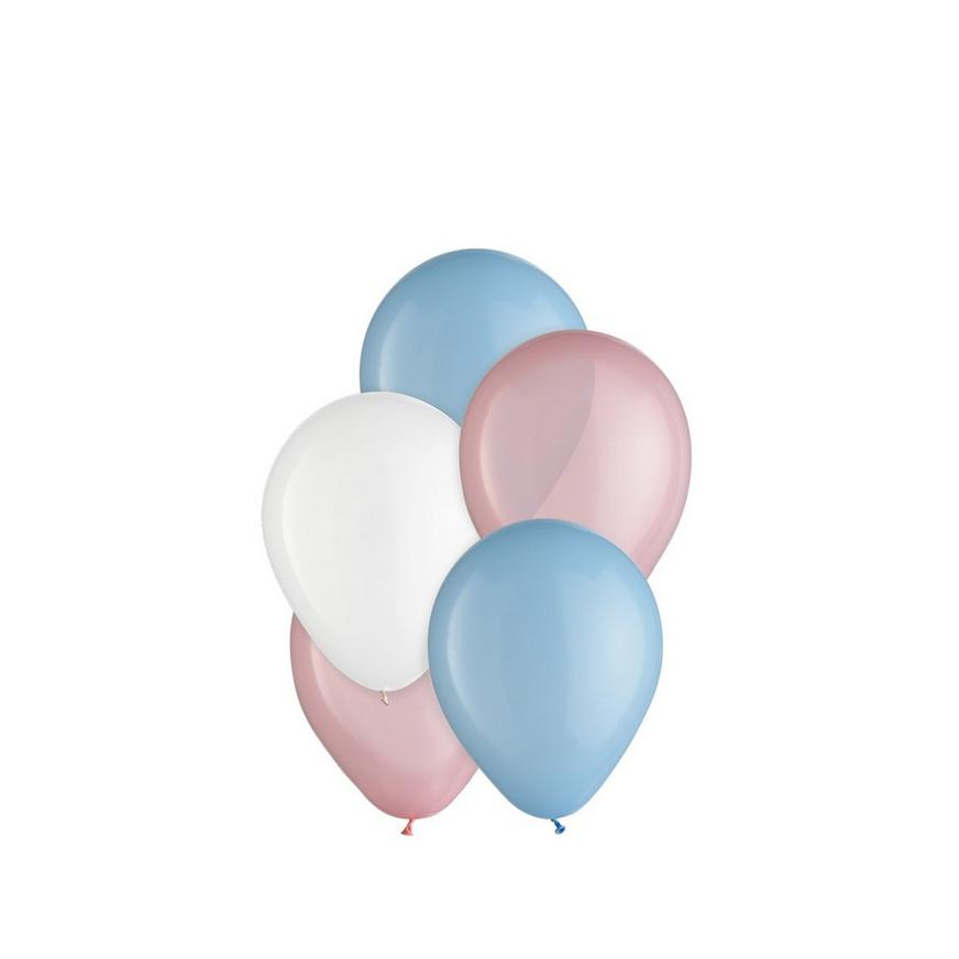 25ct, 5in, Gender Reveal 3-Color Mix Latex Balloons