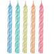 Pearlized Pastel Spiral Candles, 3.25in, 12ct