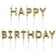 Gold Balloon Happy Birthday Candle Pick Set, 2.25in, 13pc