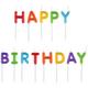 Rainbow Balloon Happy Birthday Candle Pick Set, 2.25in, 13pc