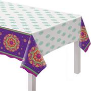 Rangoli Dream Diwali Plastic Table Cover, 54in x 102in
