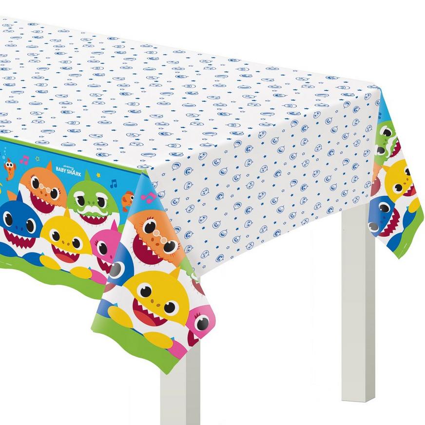 Baby Shark Plastic Table Cover, 54in x 96in