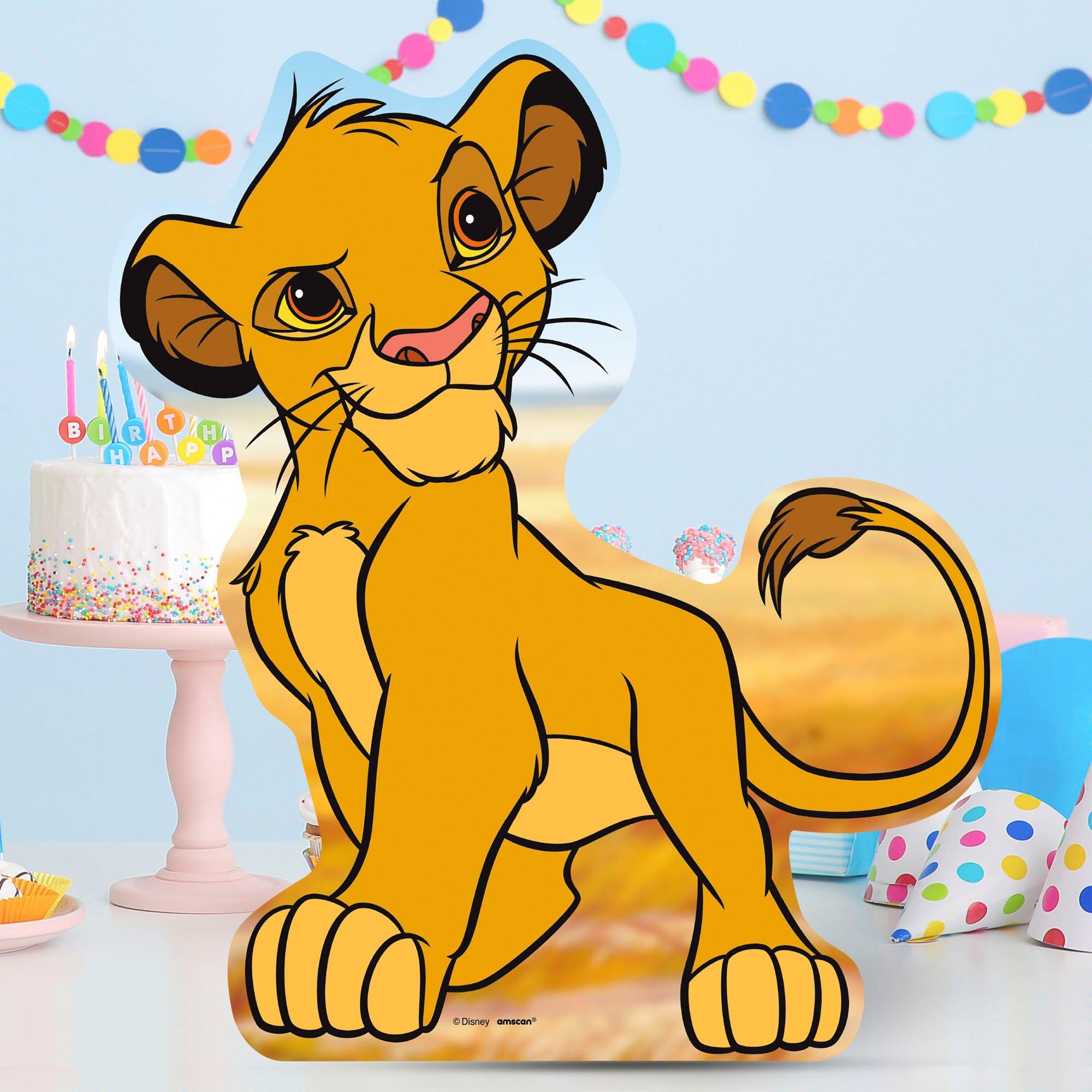 PartyCity Simba Centerpiece Cardboard Cutout, 18in - Disney Lion King ...