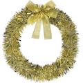 Gold Tinsel Wreath, 16in