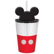 Mickey Mouse Forever Plastic Party Cup with Straw & Lid, 12oz