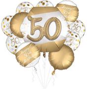 Veraangenamen Categorie Noord West Golden Age 50th Birthday Balloon Bouquet | Party City