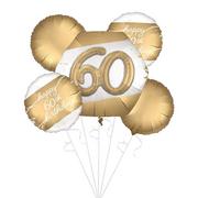 Golden Age 60th Birthday Balloon Bouquet