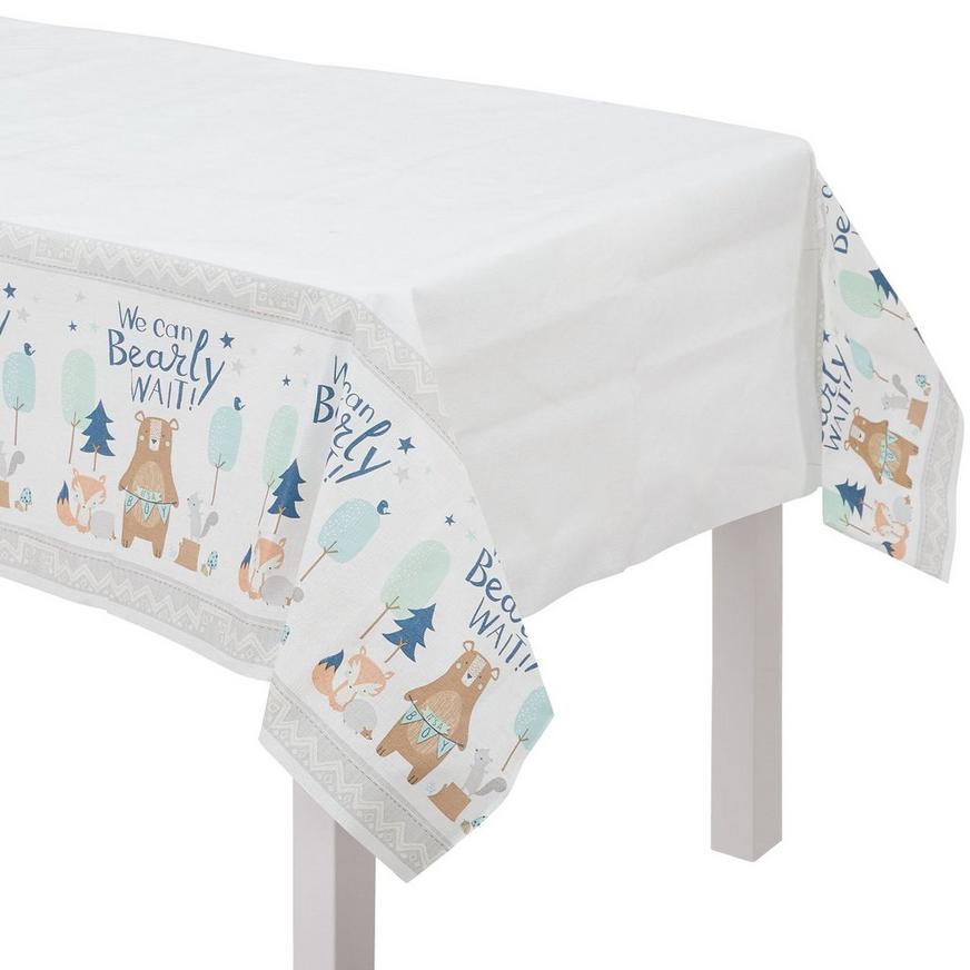 Can Bearly Wait Plastic Table Cover, 54in x 102in