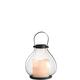 Schoolhouse LED Candle Metal & Glass Lantern, 5.25in x 5.91in