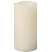 Vanilla-Scented White Pillar Glow Wick Flameless LED Wax Candle, 3in x 6in
