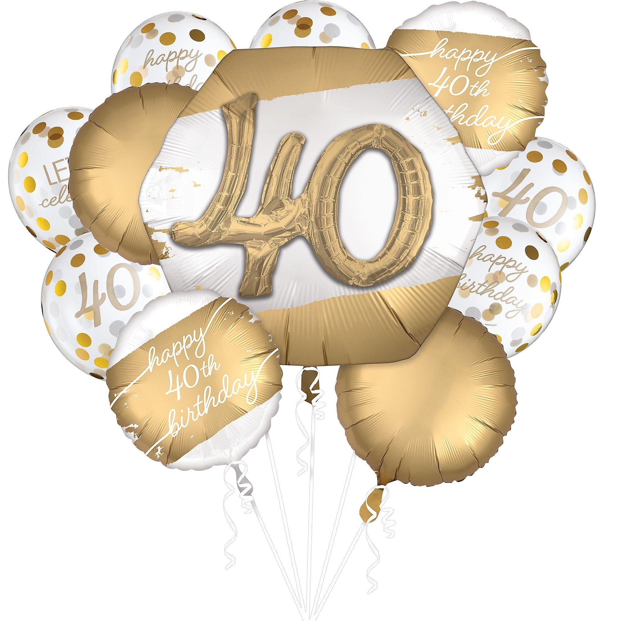 Sole Globos - Bouquet 40 años 🎈con los colores dorado y