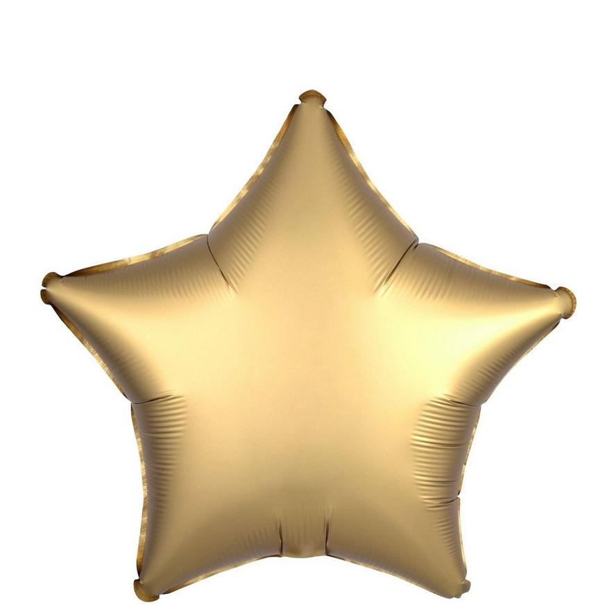 Black & Gold Sparkle Congrats Grad Star Foil Balloon Bouquet, 17pc