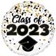 Black & Gold Sparkle Congrats Grad 2024 Foil Balloon Bouquet, 9pc