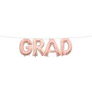Rose Gold Grad Balloon Phrase, 13in Letters