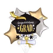 Congrats Grad & Star Balloon Bouquet, 5pc