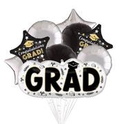 Gold Congrats Grad Cap Balloon Bouquet, 9pc