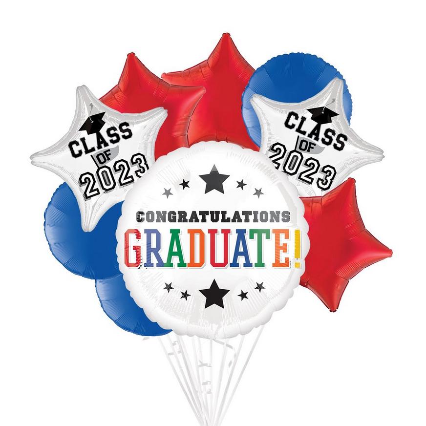 Congrats Grad Cap Balloon Bouquet, 9pc