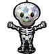 Iridescent Friendly Skeleton Foil Balloon, 26in x 34in - Halloween