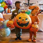 Smiling Halloween Jack-o’-Lantern Trio Foil Balloon, 35in x 22in