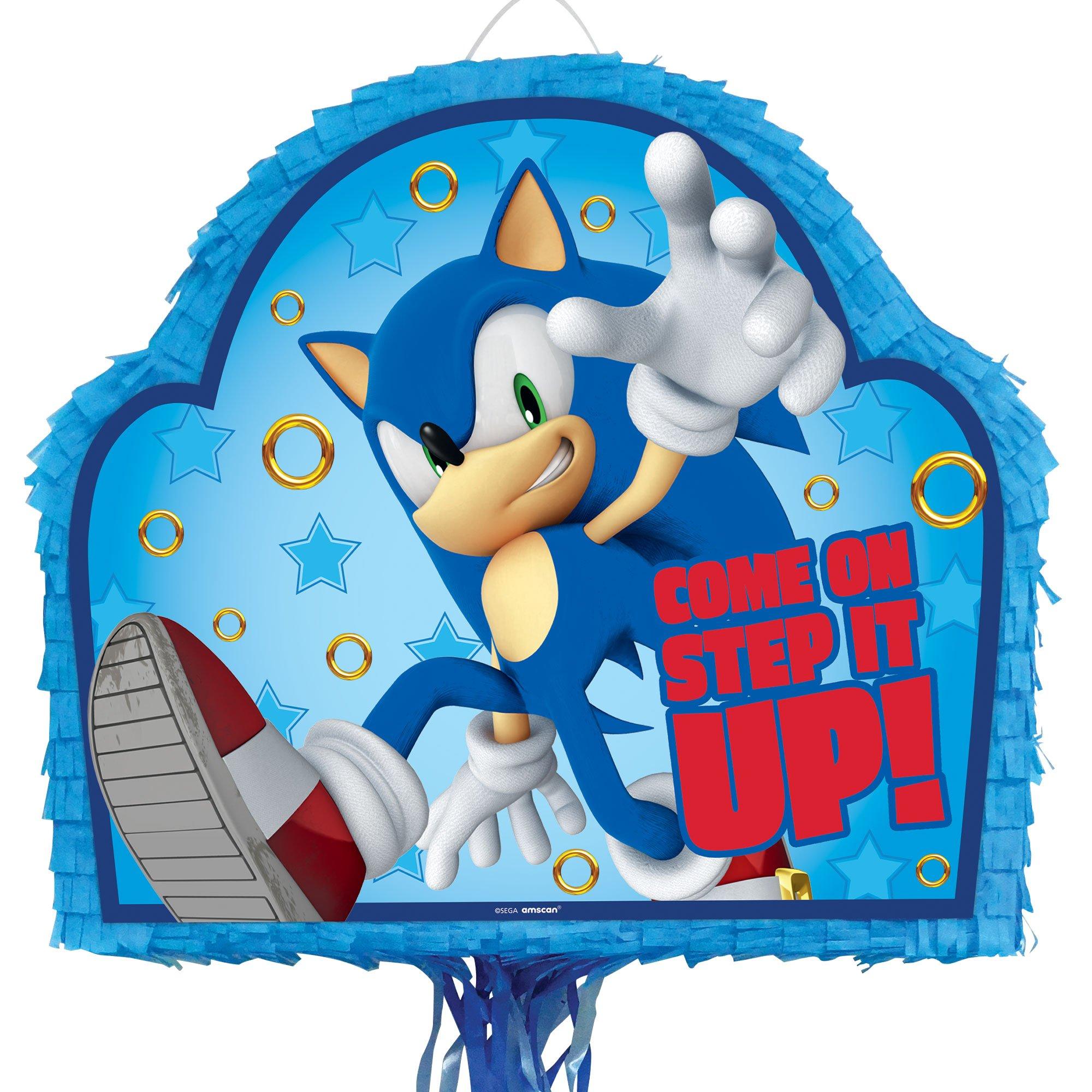Pull String Sonic the Hedgehog Pinata, 19.2in x 16.75in | Party City