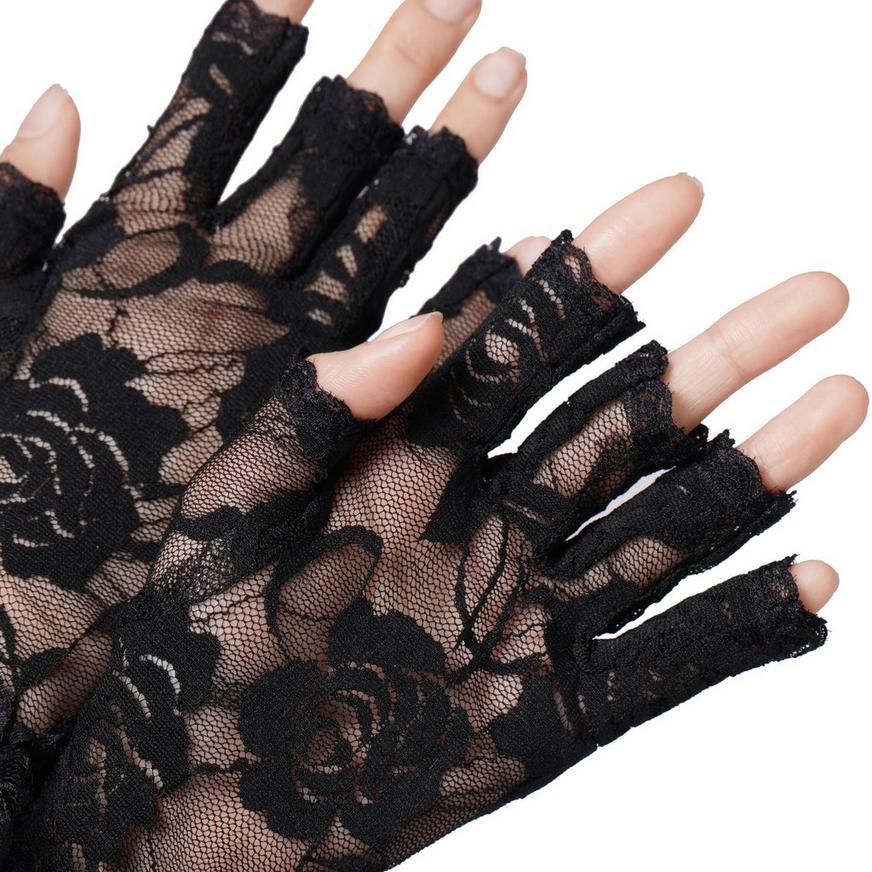 Adult Black Lace Gloves