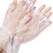Adult White Lace Fingerless Gloves