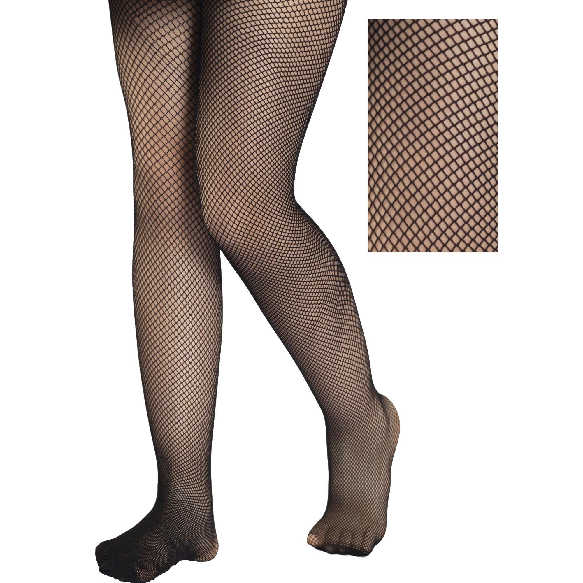 Kids' Black Fishnet Tights | Party City