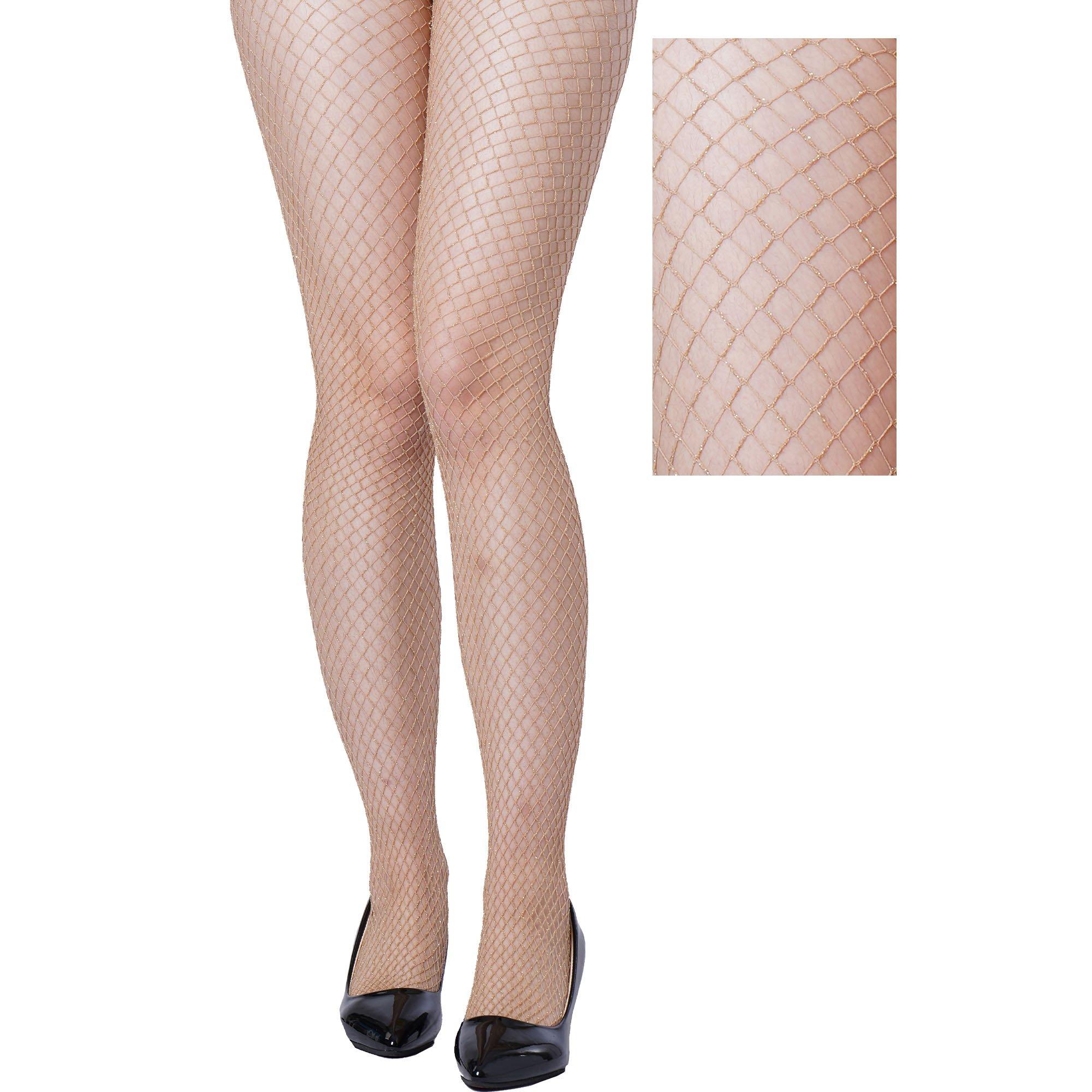 Gold 2024 fishnet tights