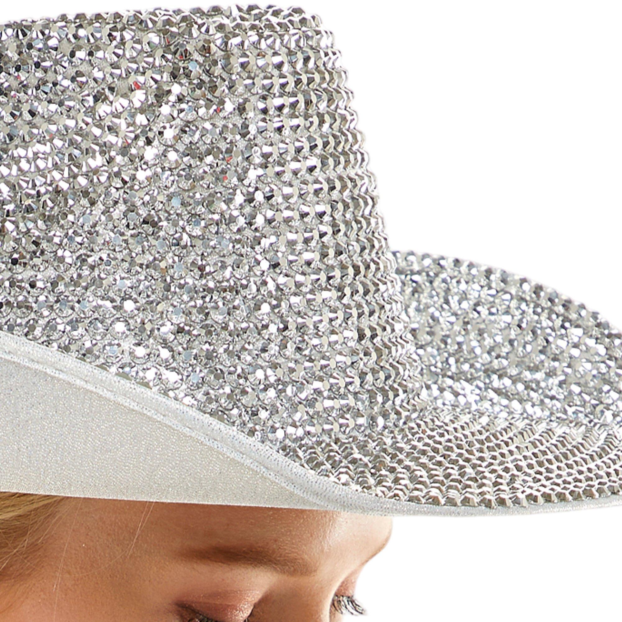 Adult White Rhinestone Cowboy Hat