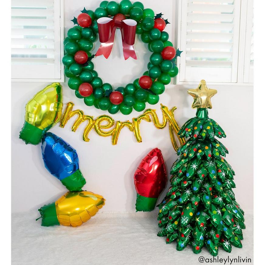 Stacker Christmas Tree Foil Balloon, 50in