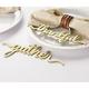 Metallic Gold Thanksgiving Words Table Decorations, 9in, 8pc