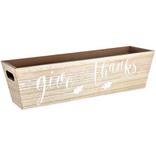 Give Thanks Thanksgiving MDF Container, 20in x 5.5in 