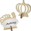Thanksgiving Wooden Place Cards & Holders, 3.5in x 3.5in, 8ct
