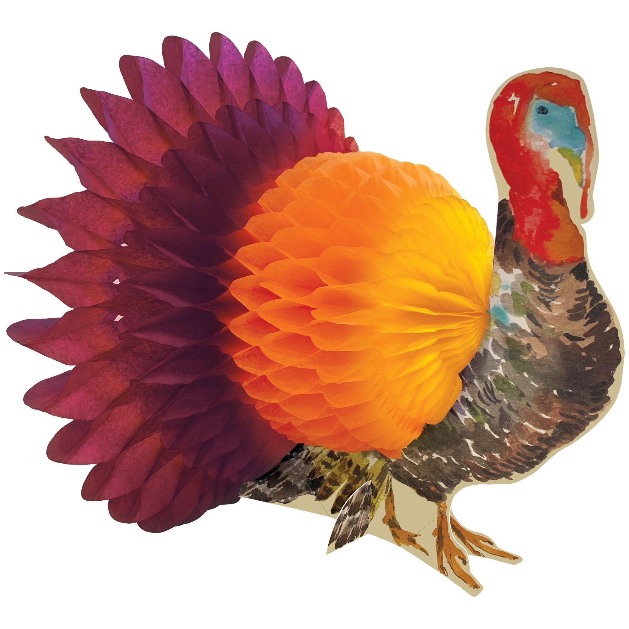 Thanksgiving Turkey Paper Honeycomb Centerpiece, 24in